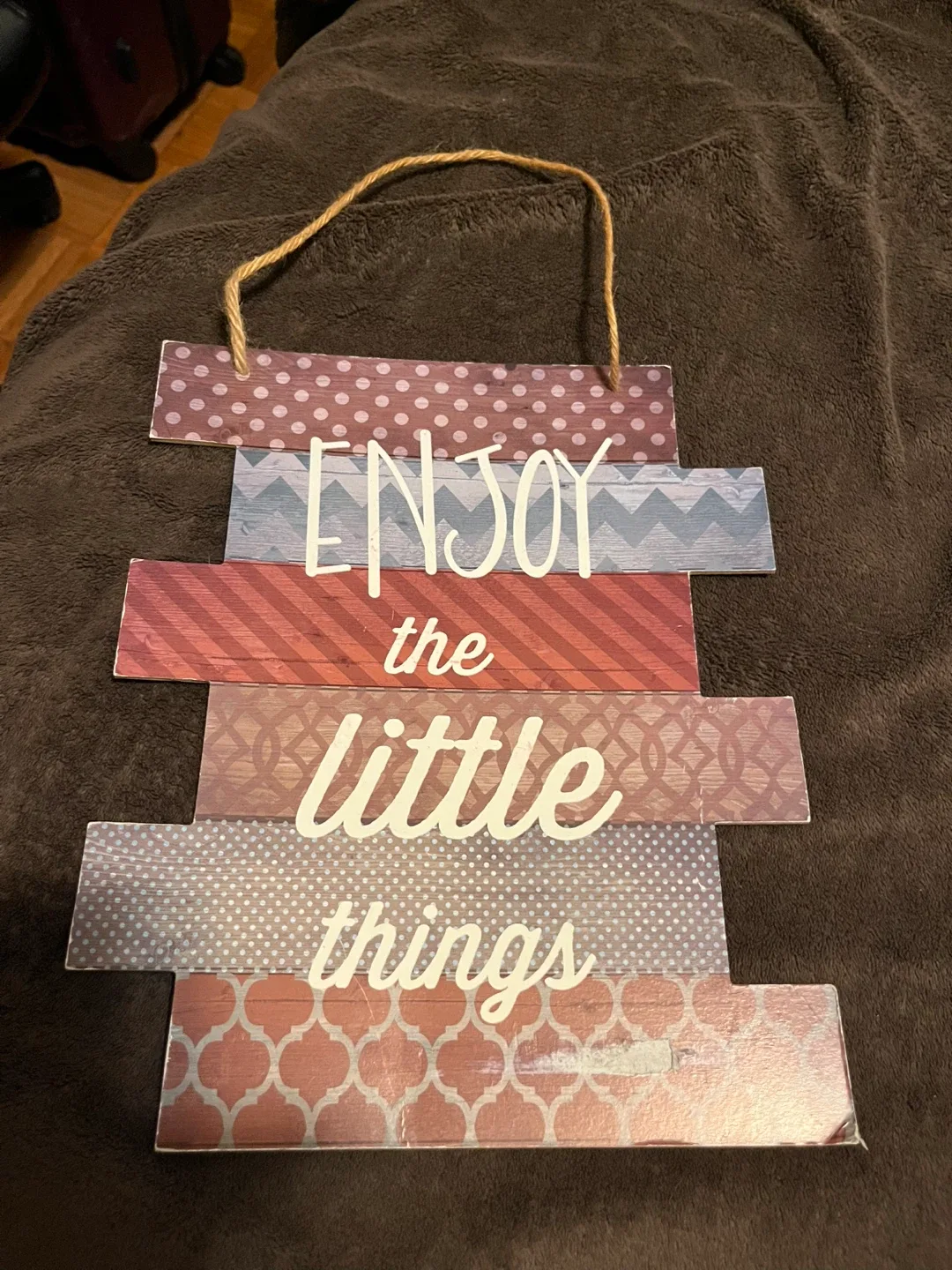 Wooden 'Enjoy the Little Things' Wall Decor thumbnail