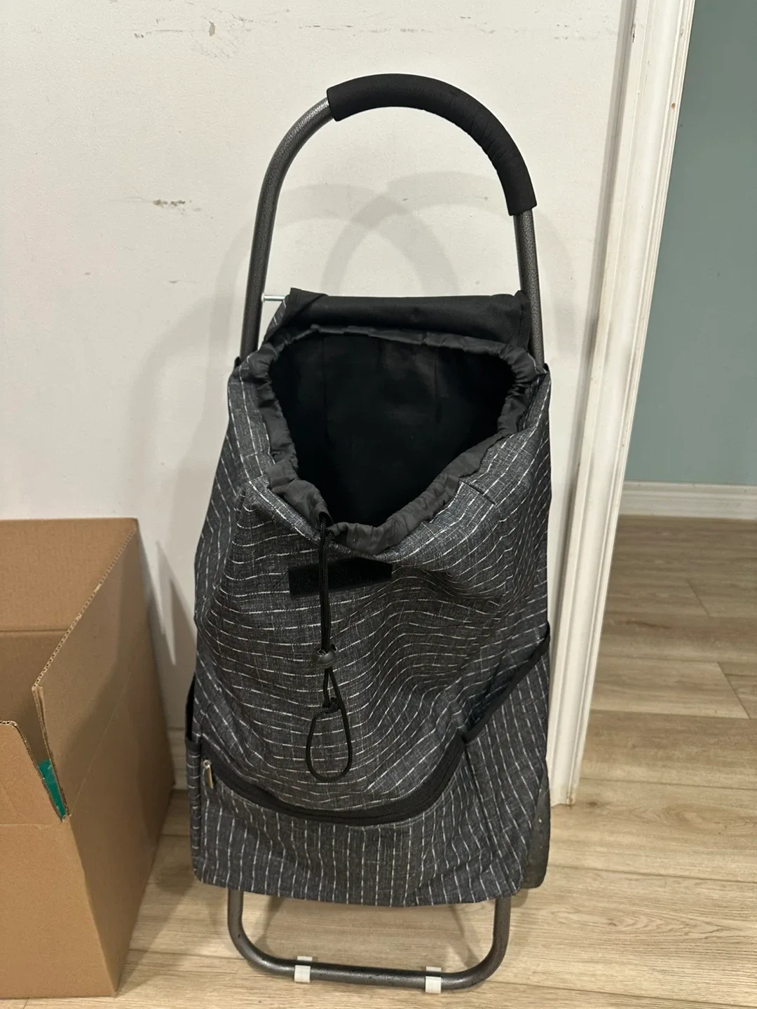 Rolling Shopping Cart - Grey thumbnail