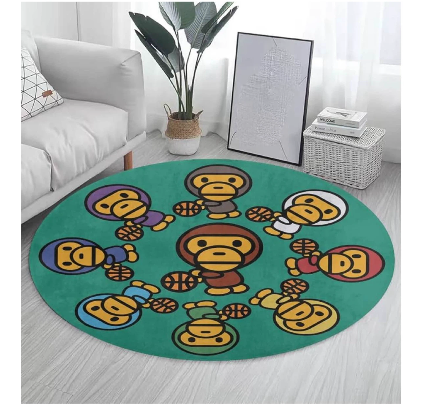 Colorful 3D baby Monkey Area Rug - photo 4