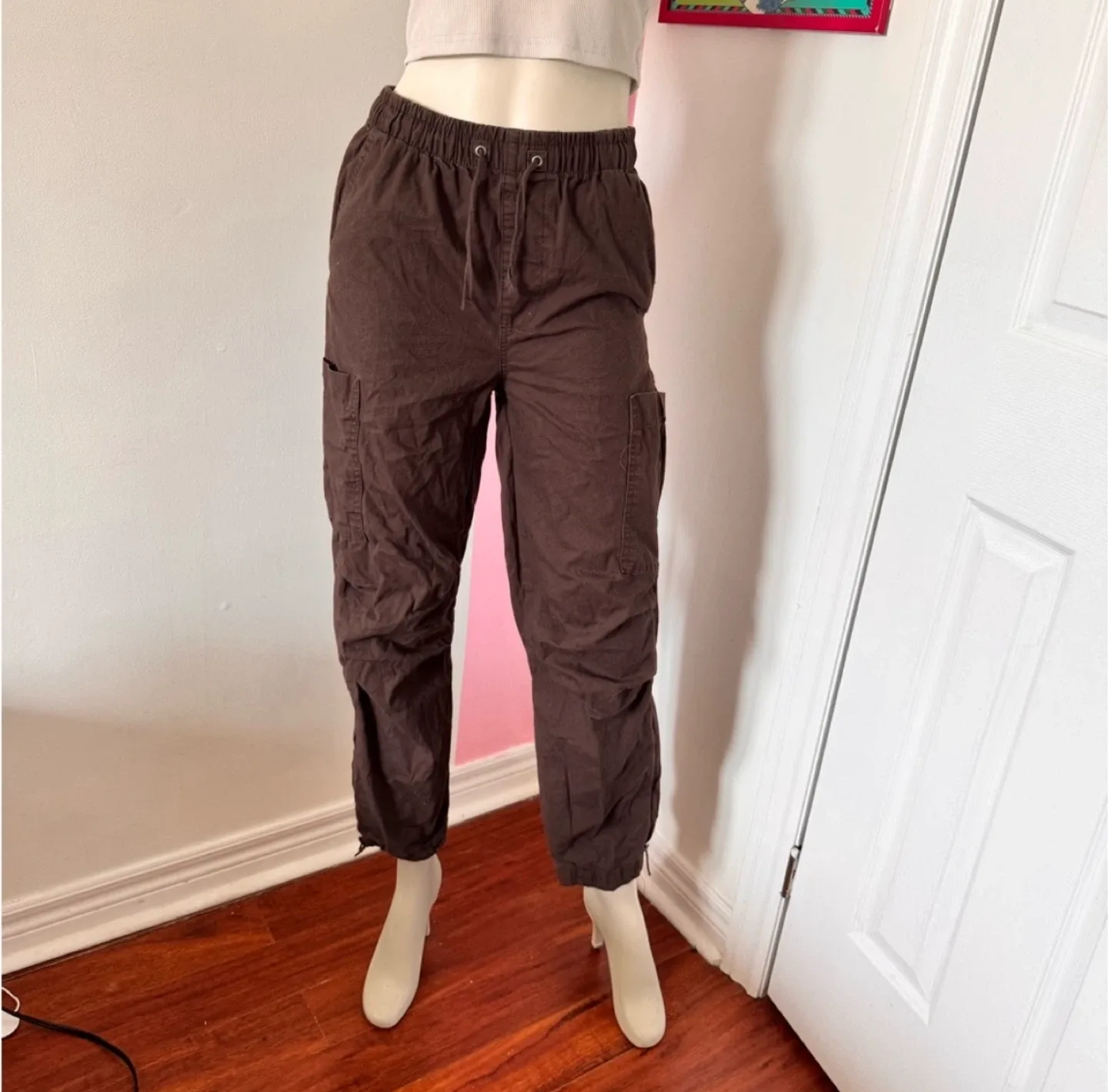 Women’s Dark Brown Cargo Pants thumbnail
