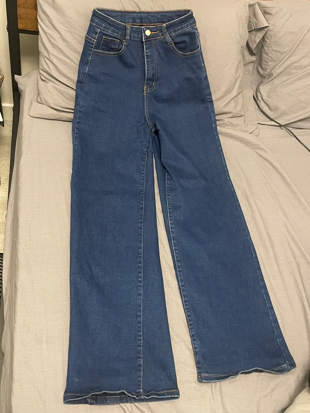 Dark Blue Flare Jeans thumbnail