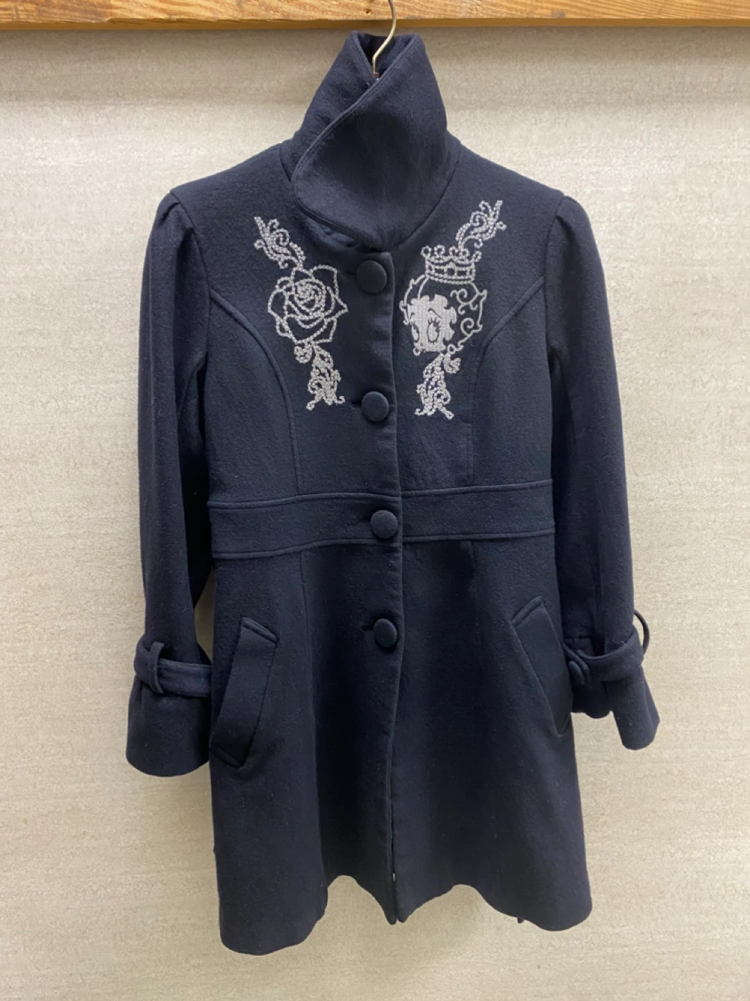 Vintage Betty Boop Collared Wool Coat - Fits Medium to Large - photo 2