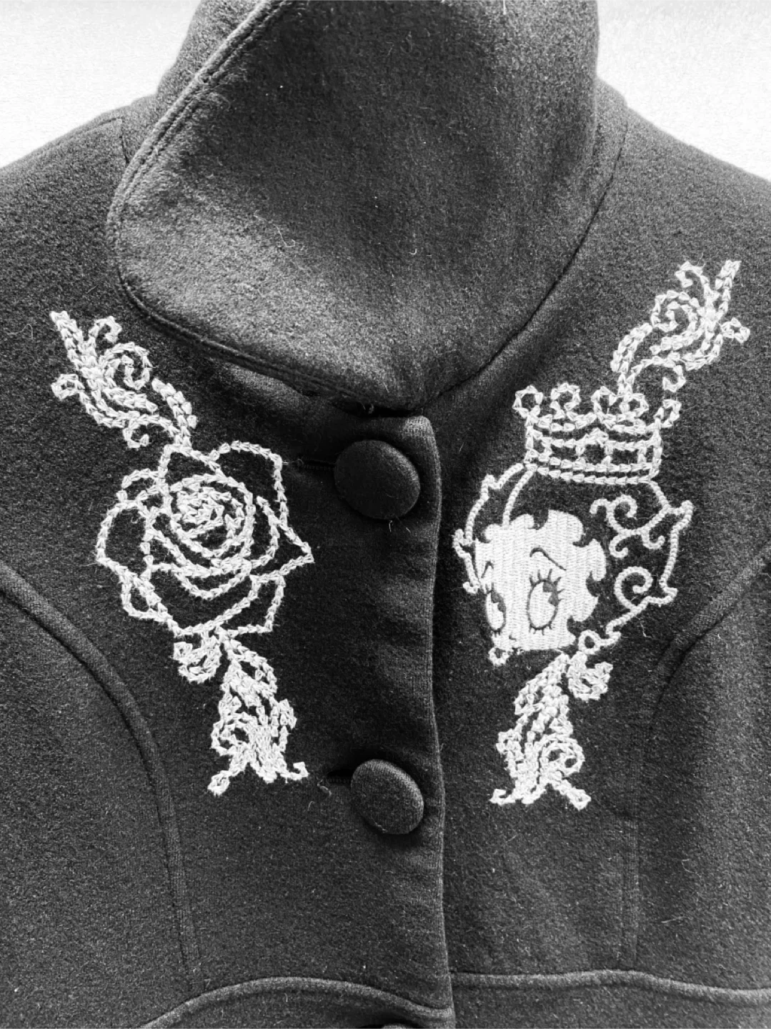Vintage Betty Boop Collared Wool Coat - Fits Medium to Large - photo 3