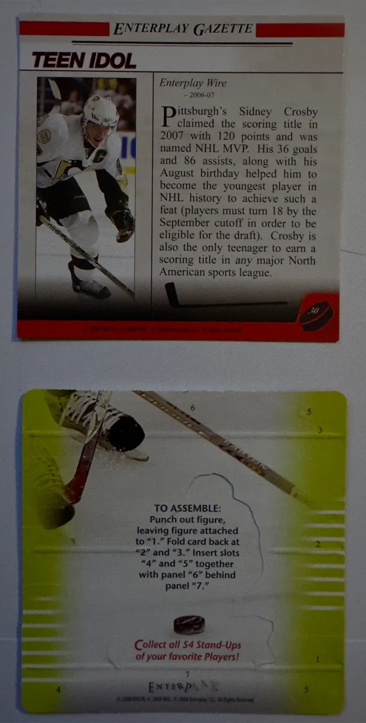 2 Collectible Sidney Crosby hockey cards image indicator(2)