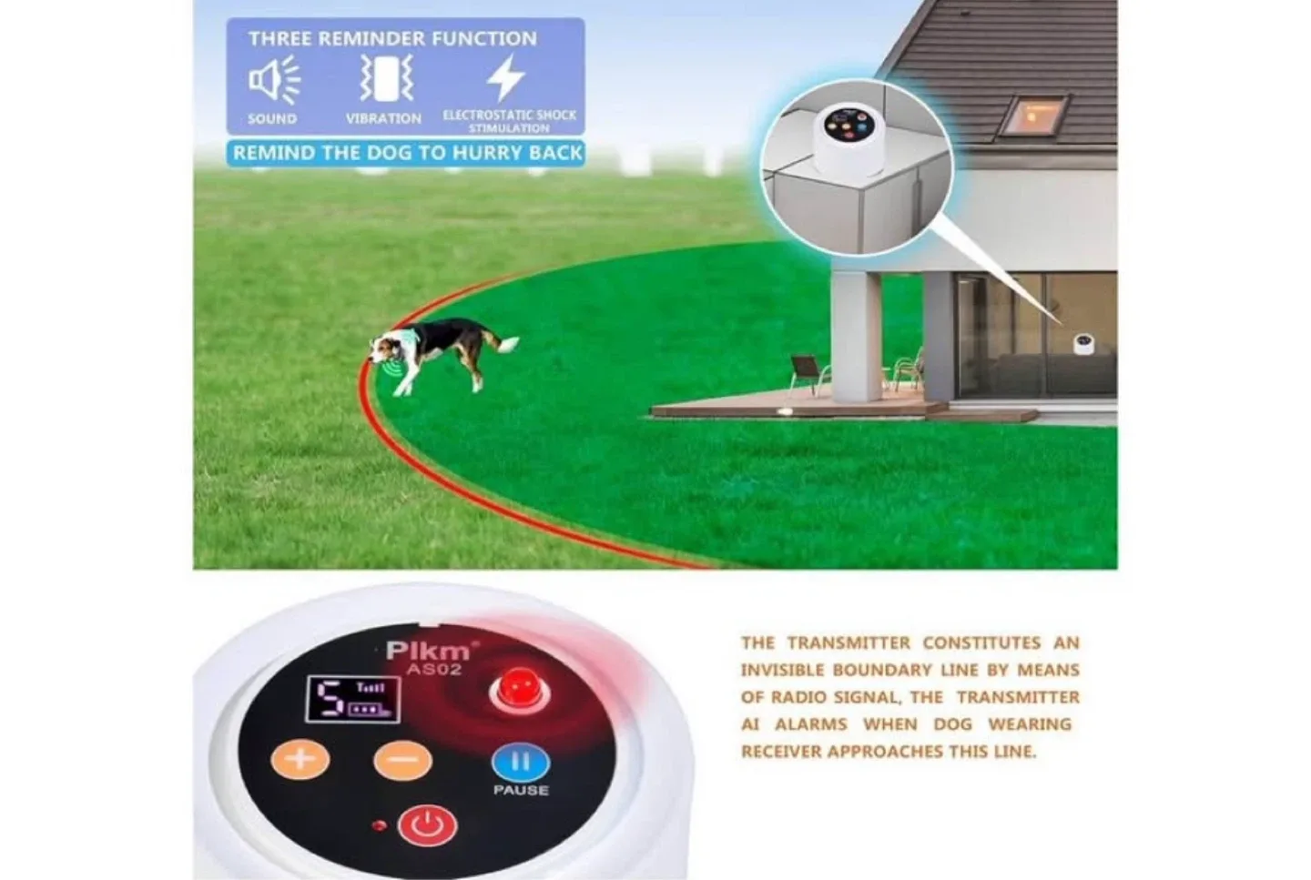 Plkm Dog Wireless Fence image indicator(3)