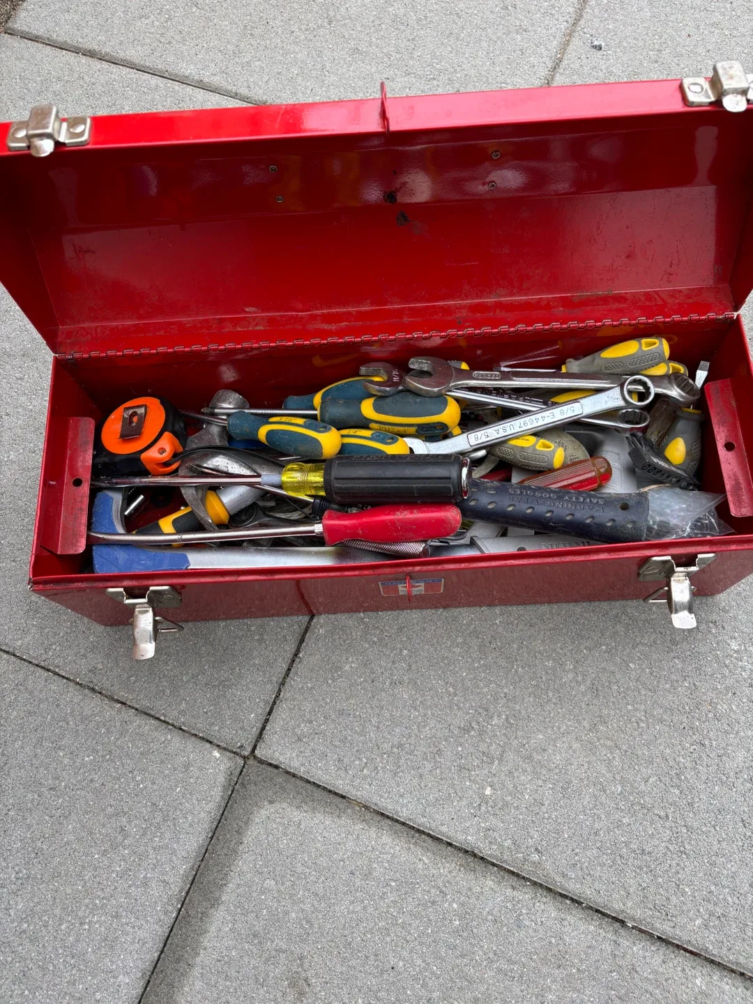 Mastercraft Red Metal Tool Box with Tools image indicator(2)