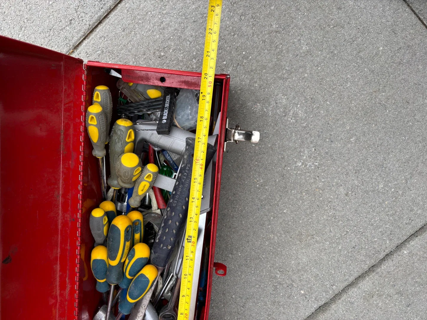 Mastercraft Red Metal Tool Box with Tools image indicator(5)