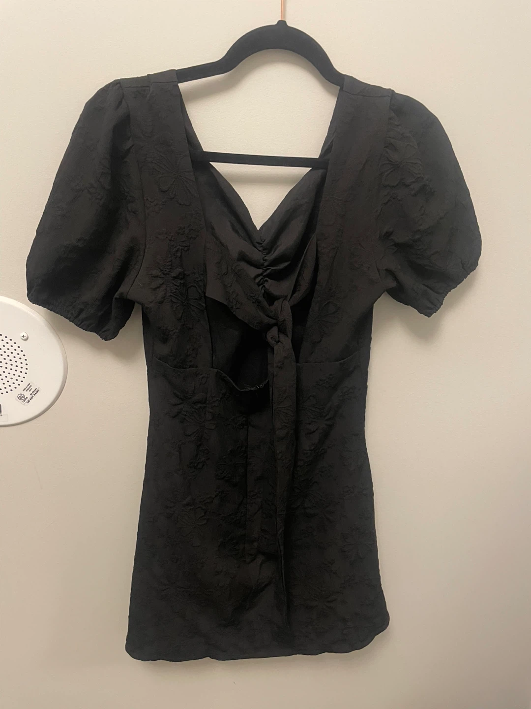 Black Puff Sleeve Mini Dress - photo 2