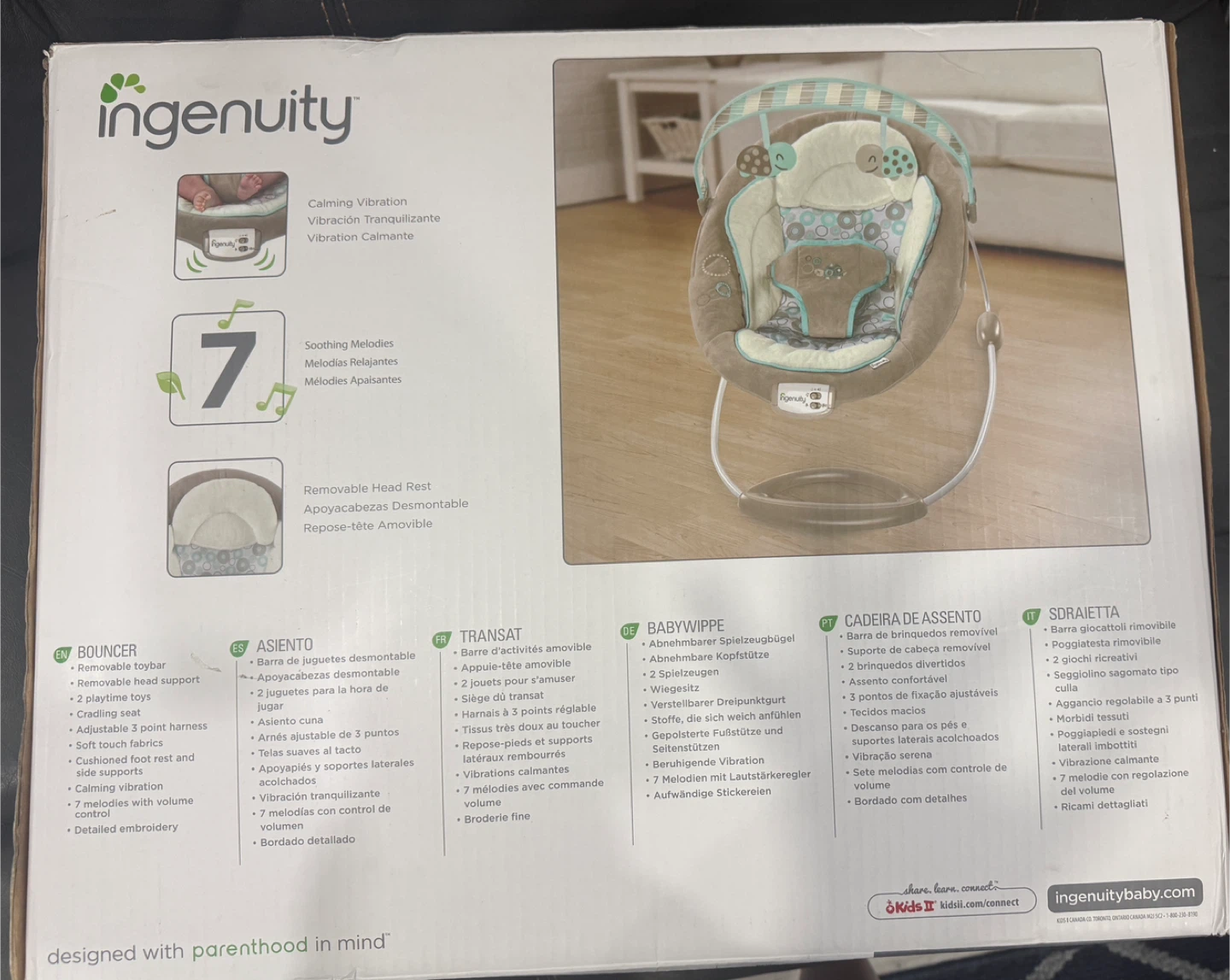Ingenuity Sampson Vibrating Bouncer - Brand New! - photo 2