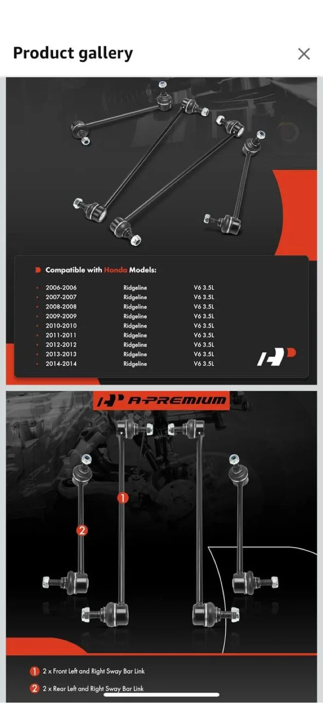 Honda Ridgeline – A-Premium Sway Bar Link Kit (Set of 4) ⚙️🚘 image indicator(3)