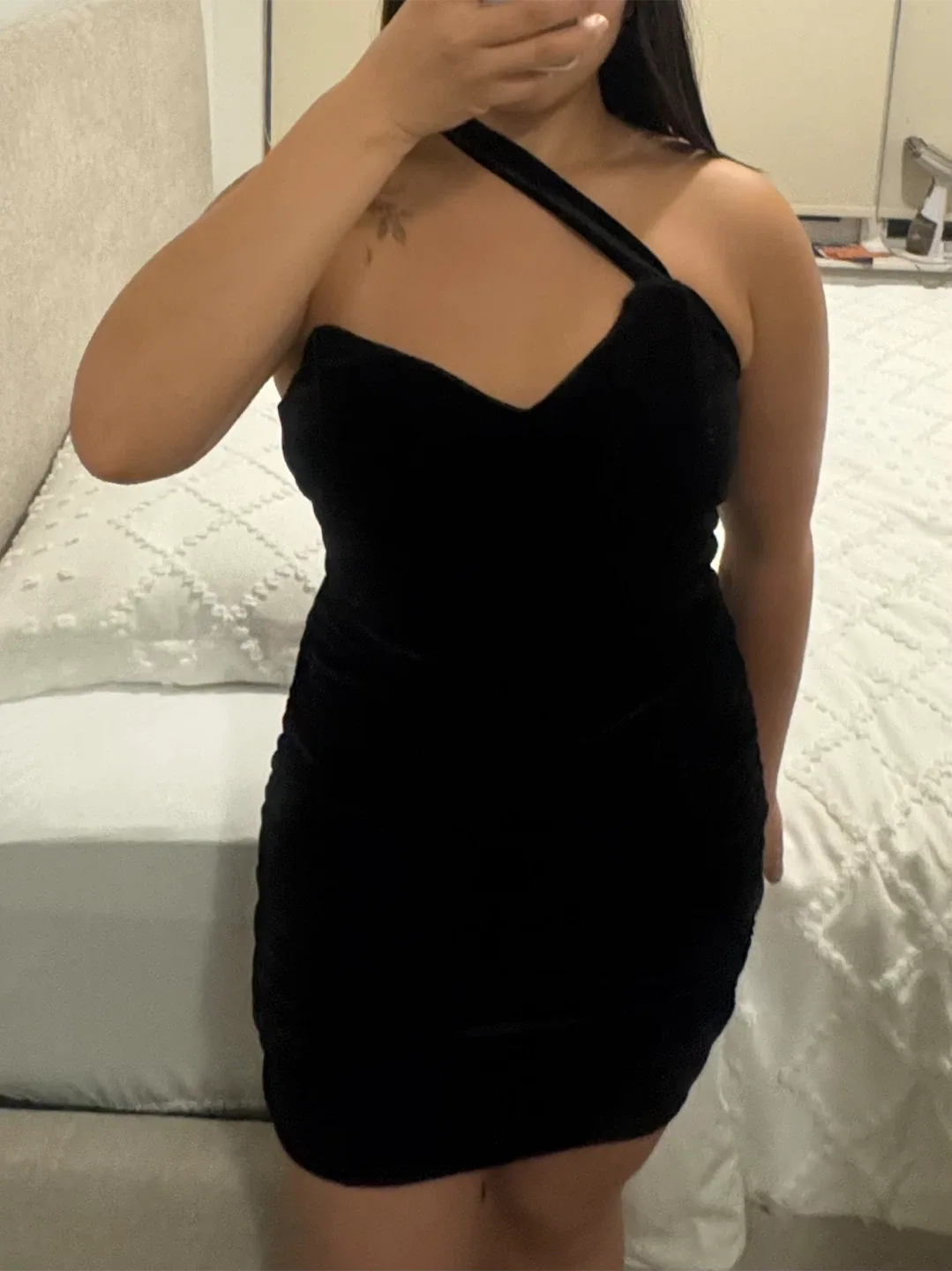 Fashion Nova One Shoulder Mini Dress - M thumbnail