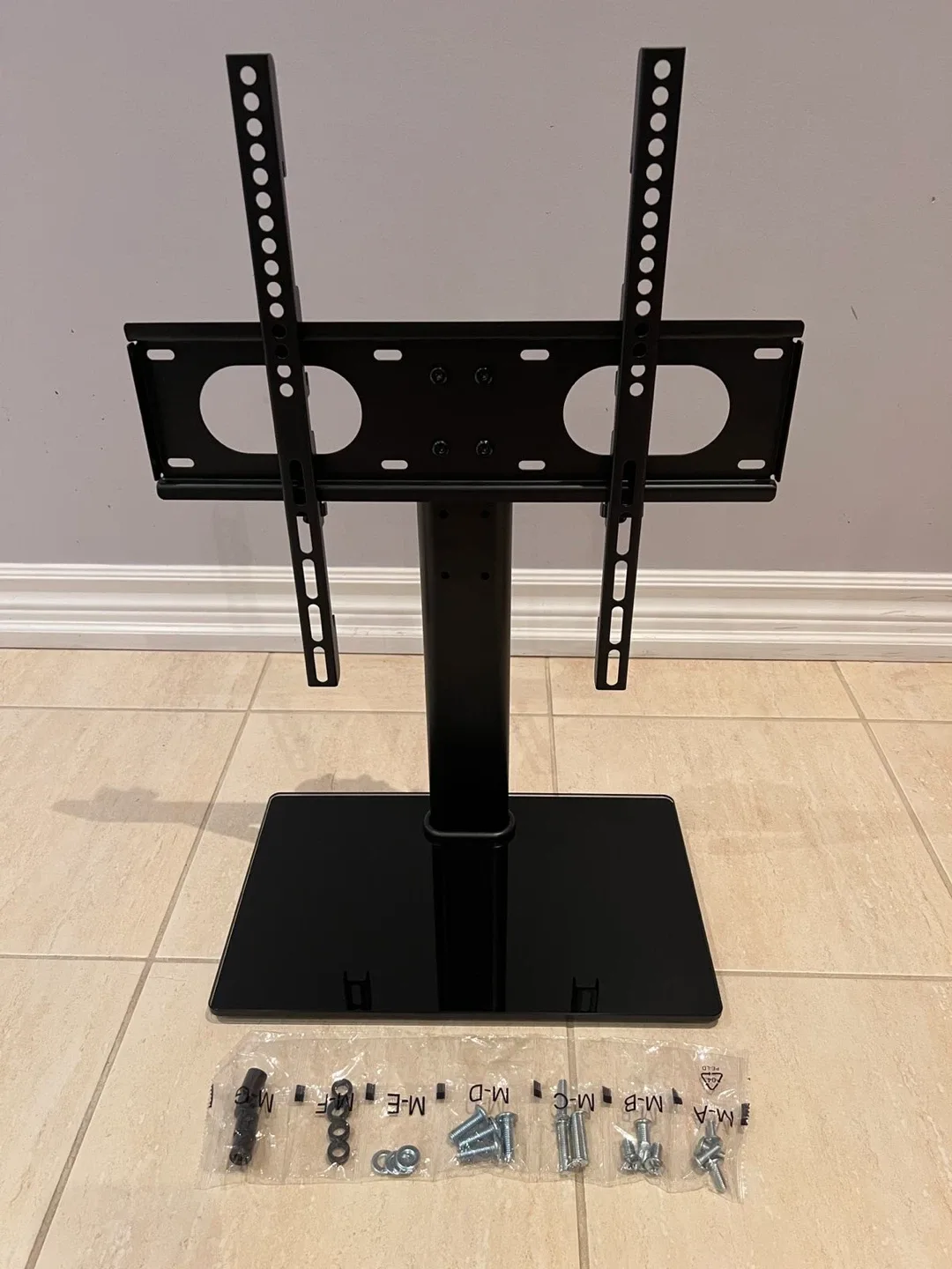 Black Universal TV Stand with Mount thumbnail