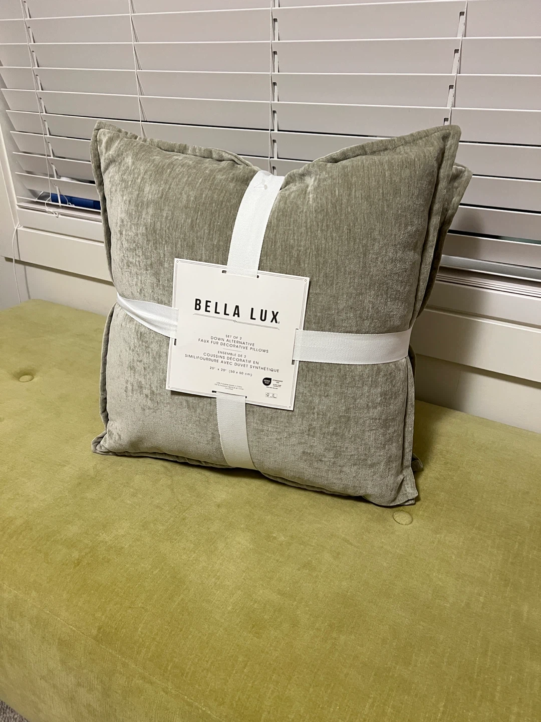 Bella Lux Decorative Pillows Set of 2 - New