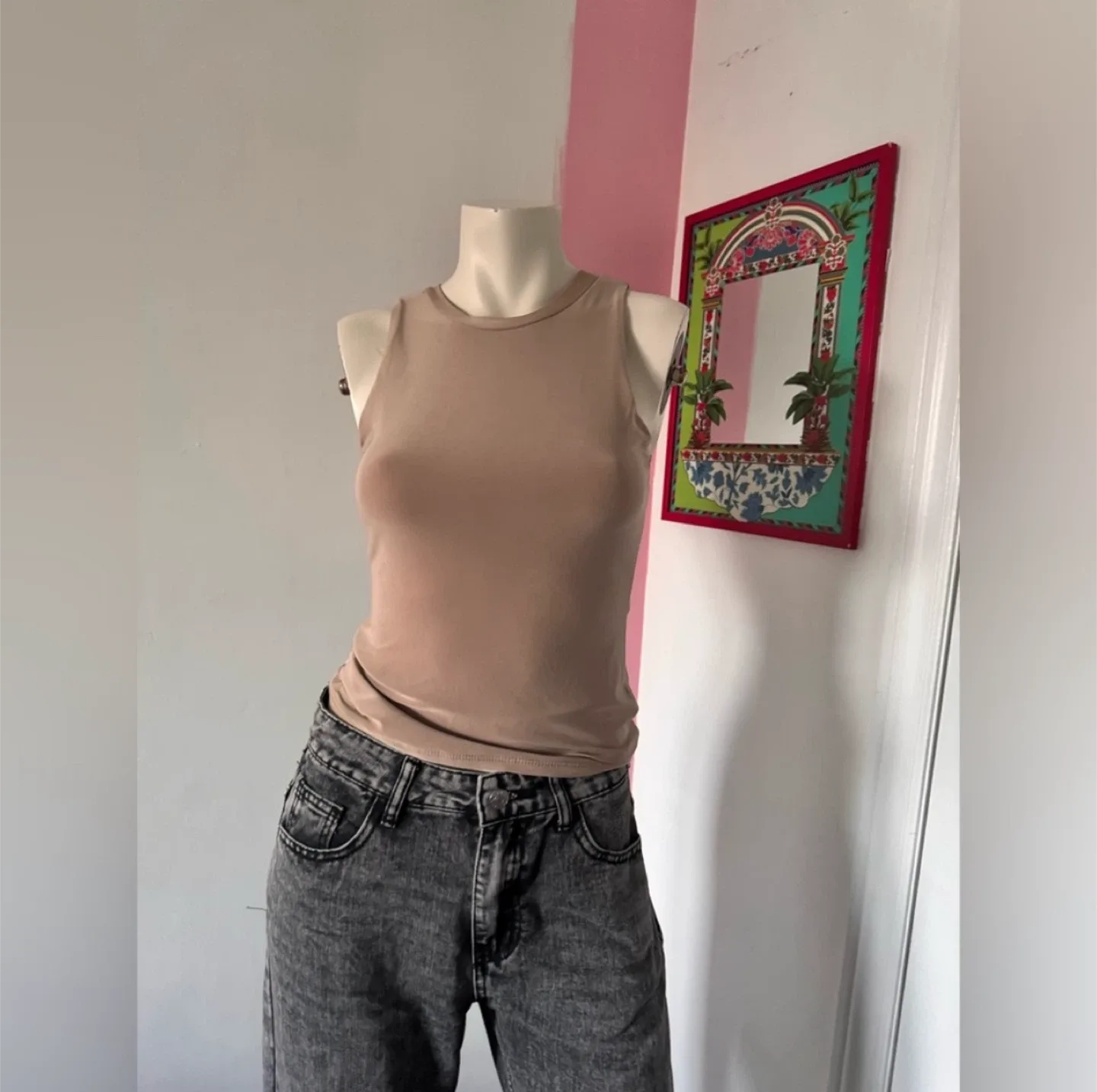 Saints brown sleeveless top thumbnail