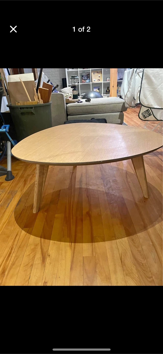 Oval structube Coffee Table - Wood - photo 3