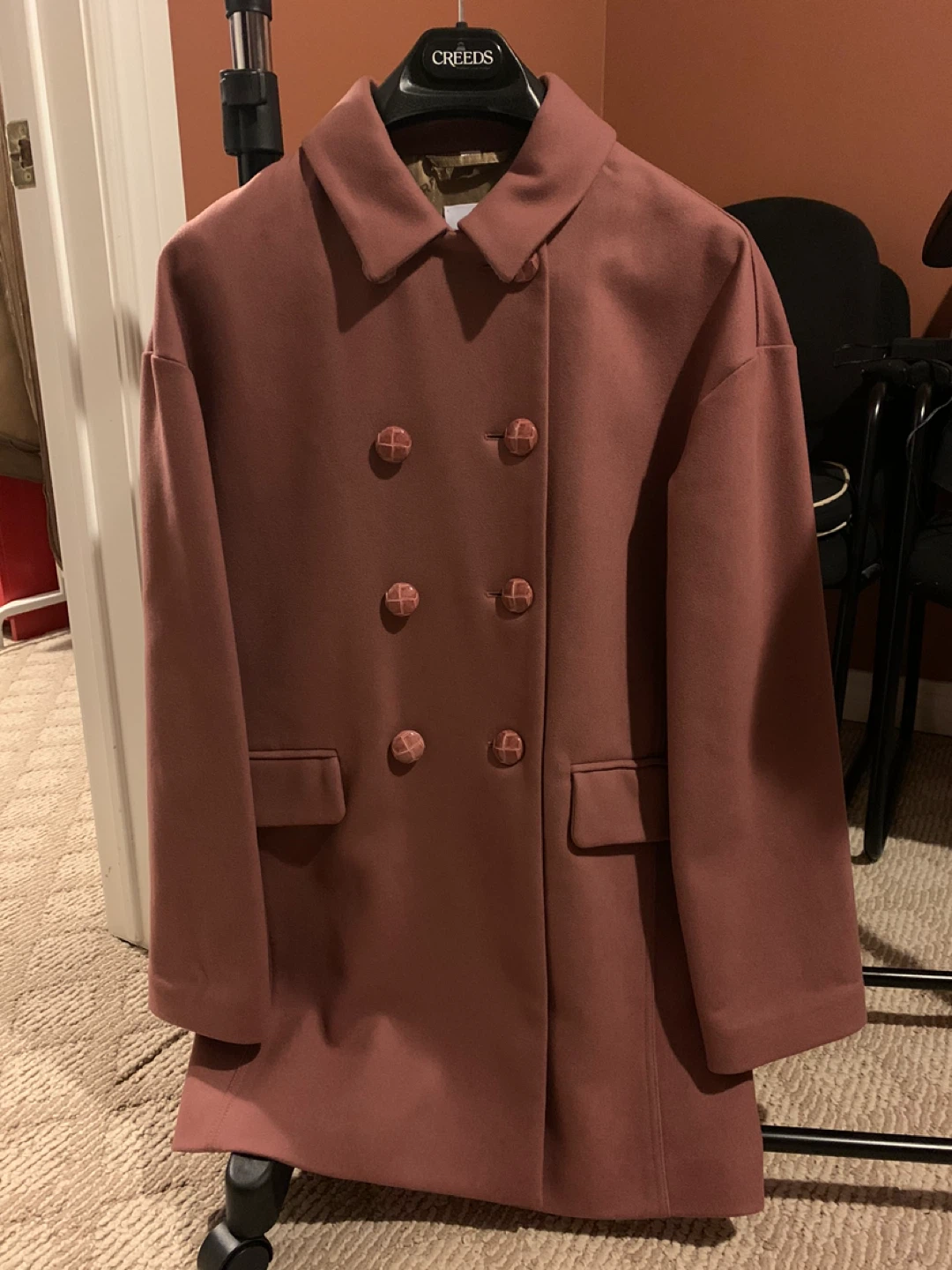 Burberry Kids Coat, Size 14Y, Pink