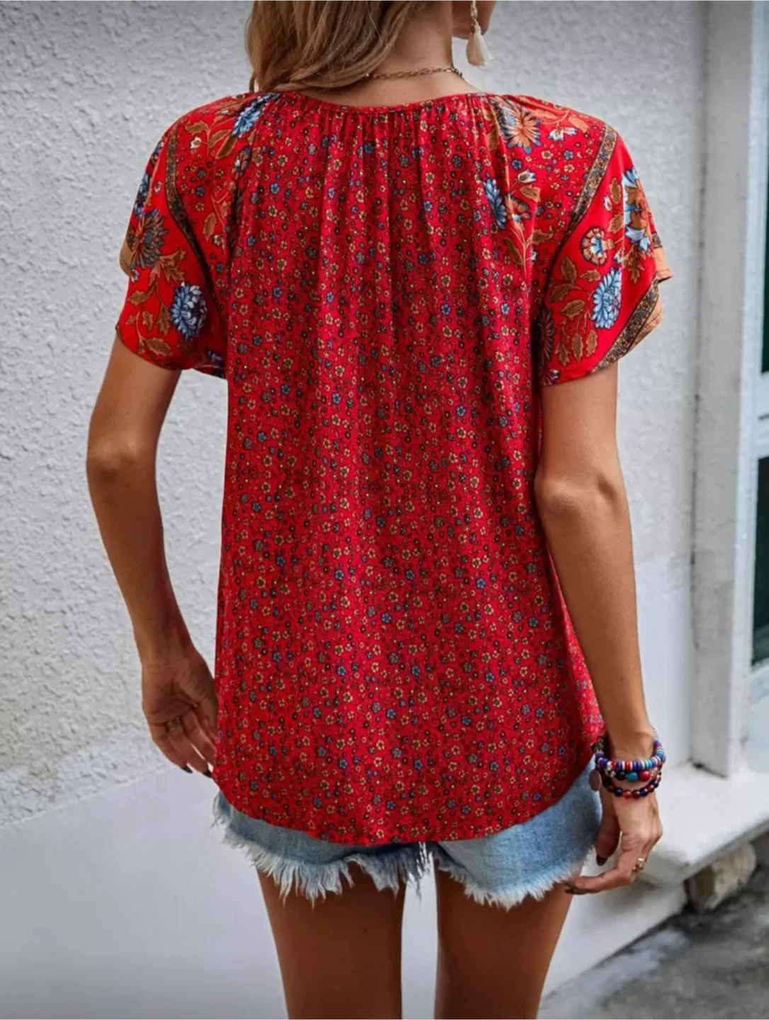 SHEIN Red Floral Top - photo 3