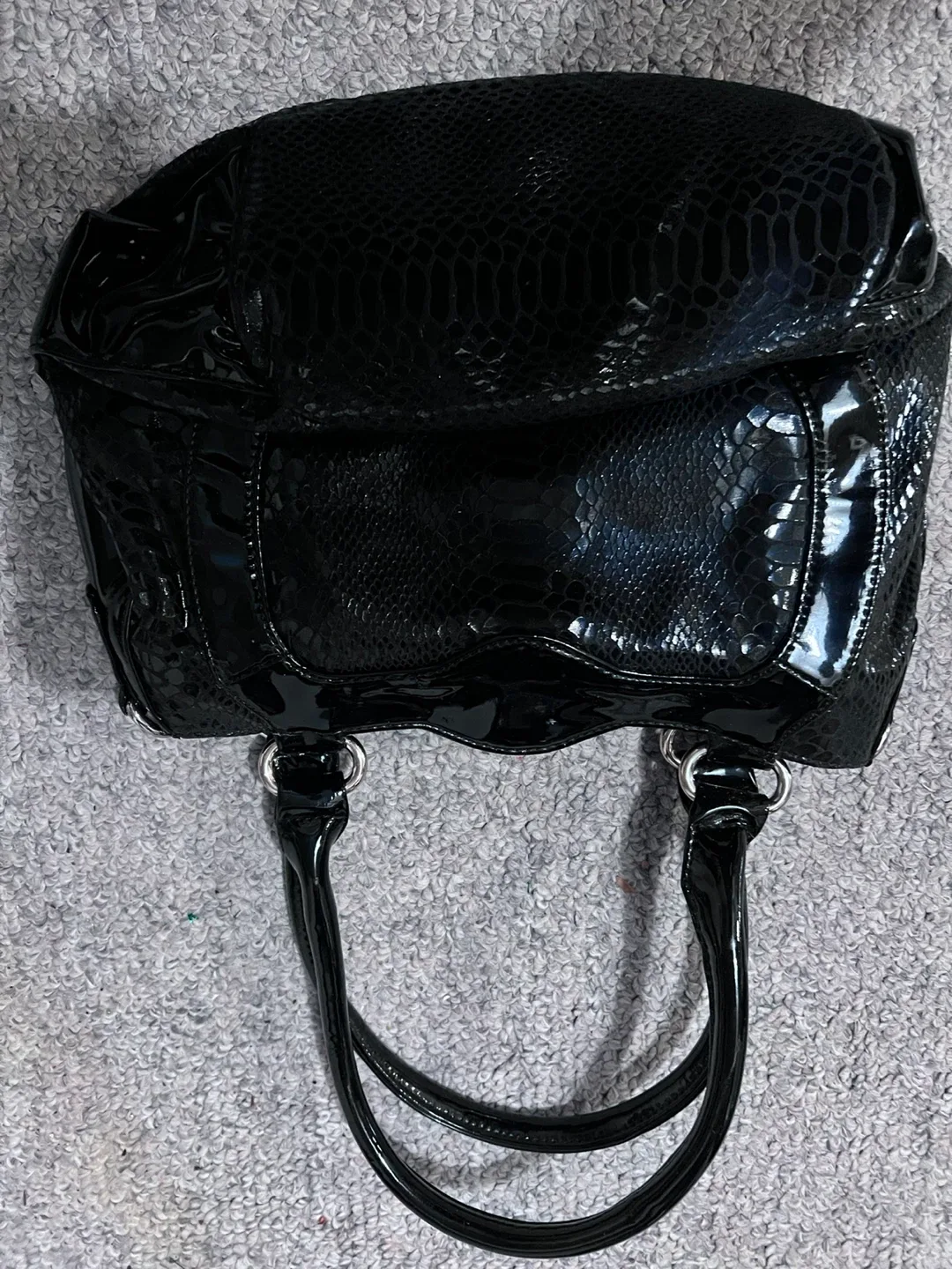 Black Snakeskin Pattern Handbag image indicator(2)