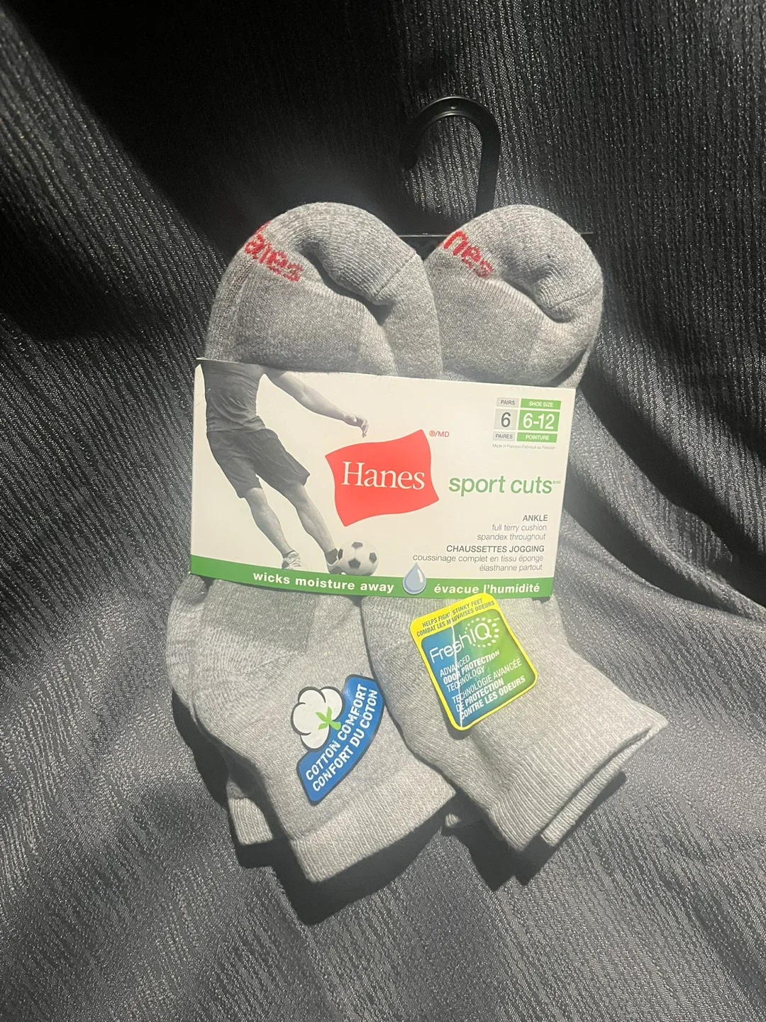 Hanes Sport Cuts Socks, Size 6-12 (New) thumbnail