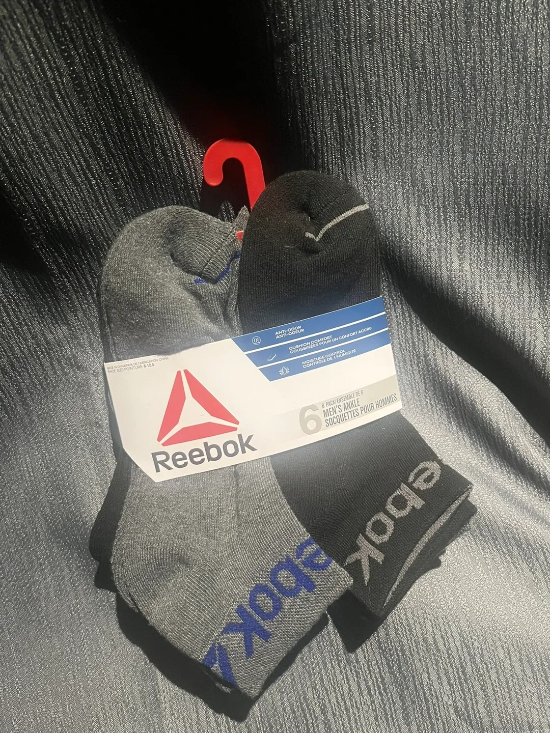 Reebok Men's Ankle Socks, Size 6-12.5, New thumbnail