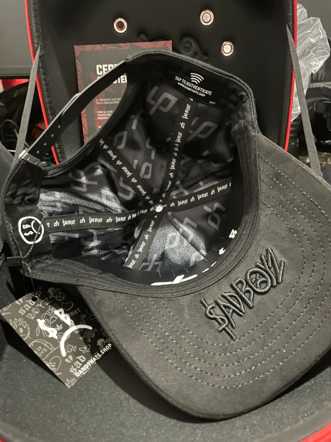 Sad Boyz Cap - Black with Pink Design - photo 3