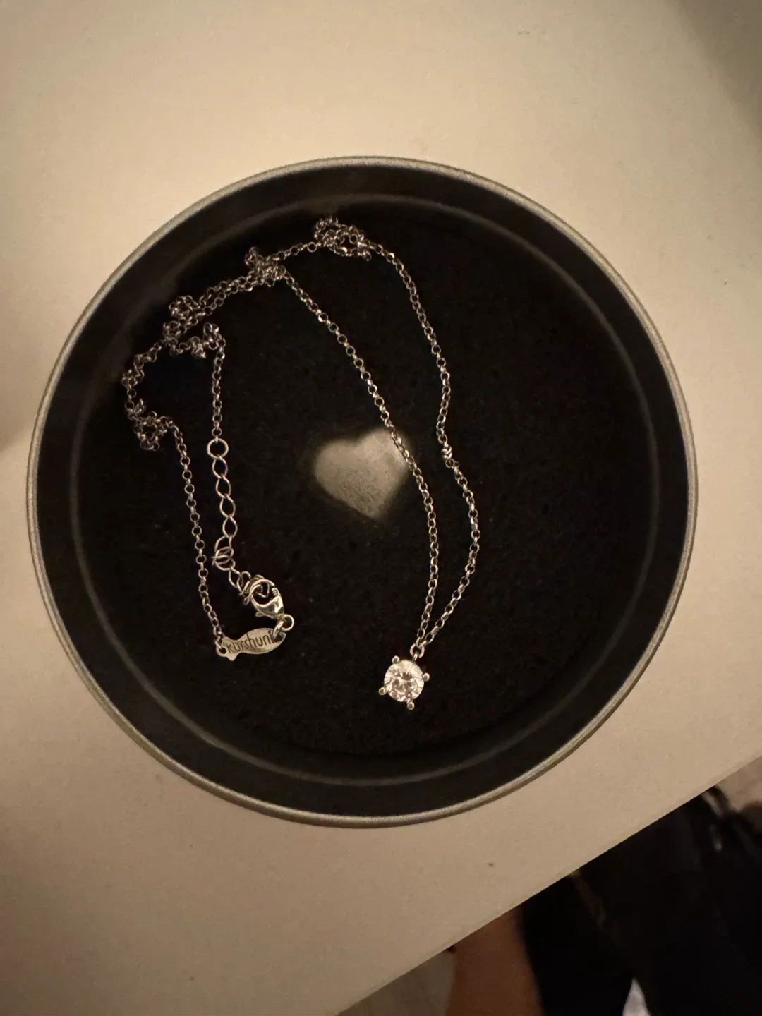 925 Silver Necklace with Diamond Pendant image indicator(3)