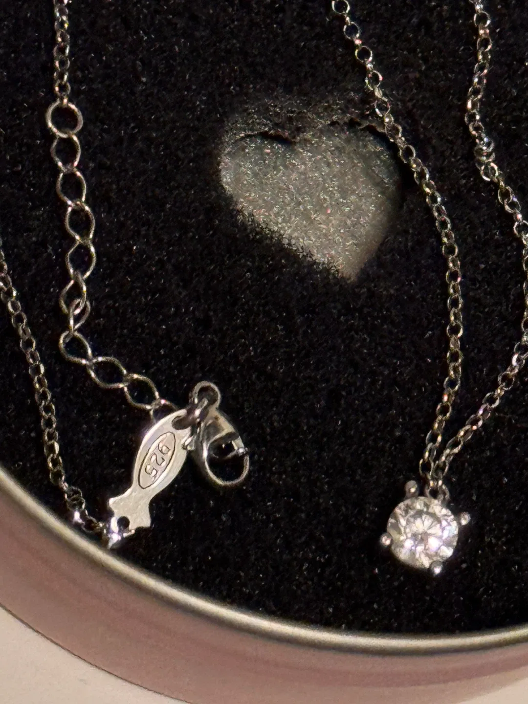 925 Silver Necklace with Diamond Pendant thumbnail