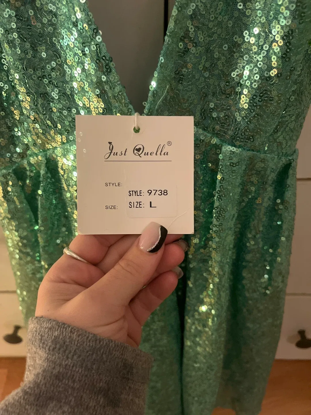Just Quella Sequin Dress - Size L image indicator(2)
