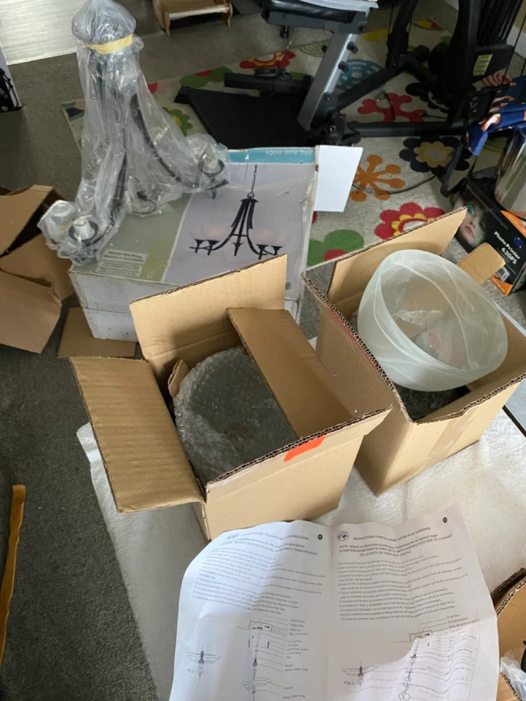 Hampton Bay 5-Light Chandelier - Weathered Bronze Finish image indicator(3)