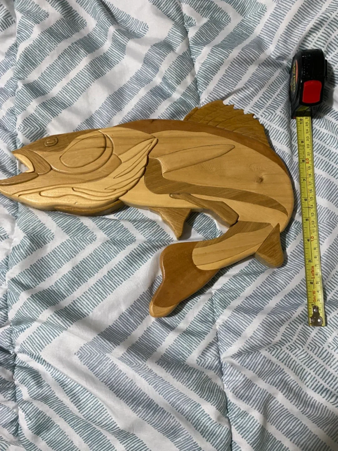 Hand Carved Wooden Walleye Fish image indicator(5)
