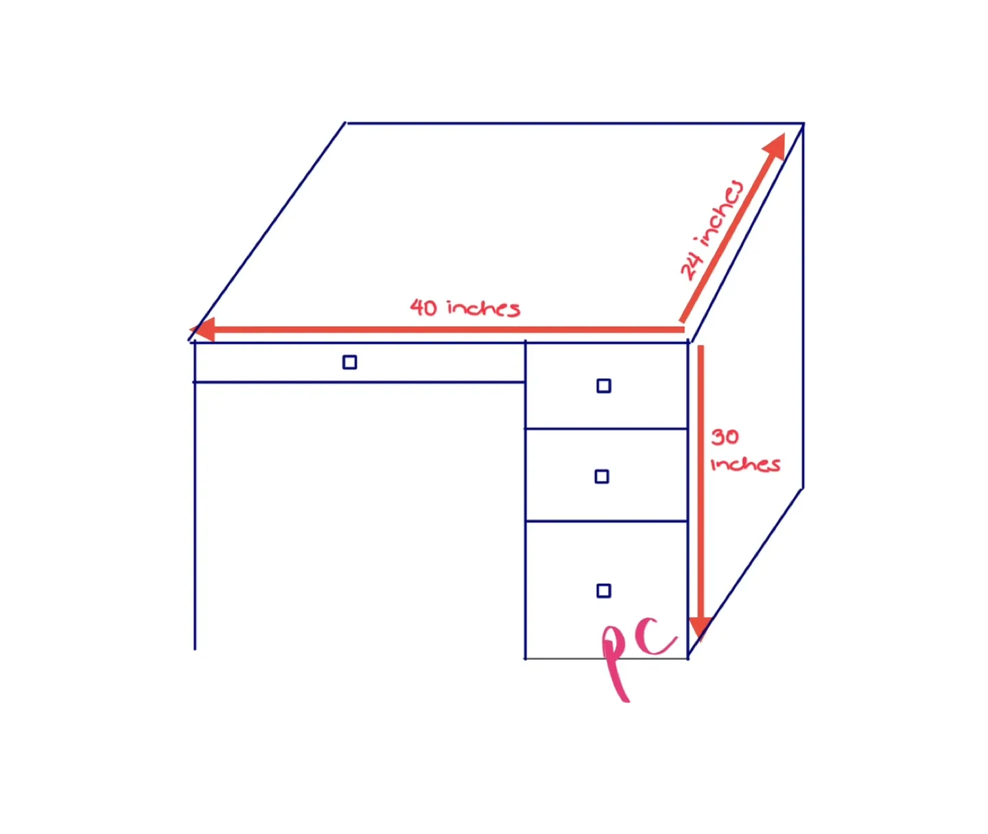Wooden Office Desk / Study Desk image indicator(3)