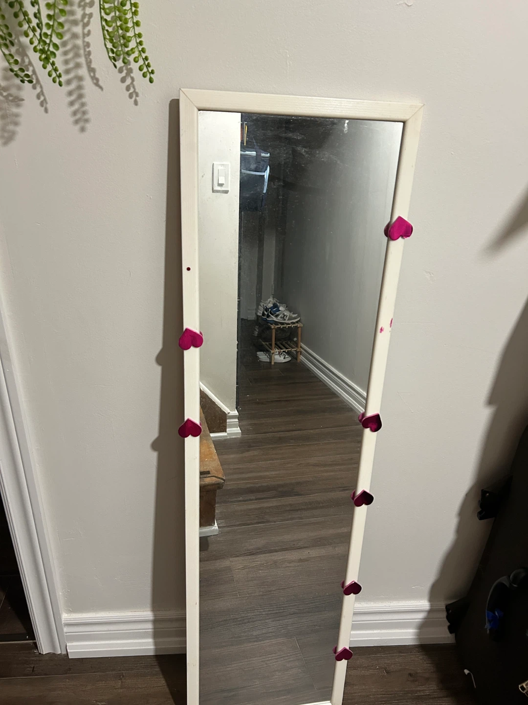 White Framed Full Length Mirror - photo 2