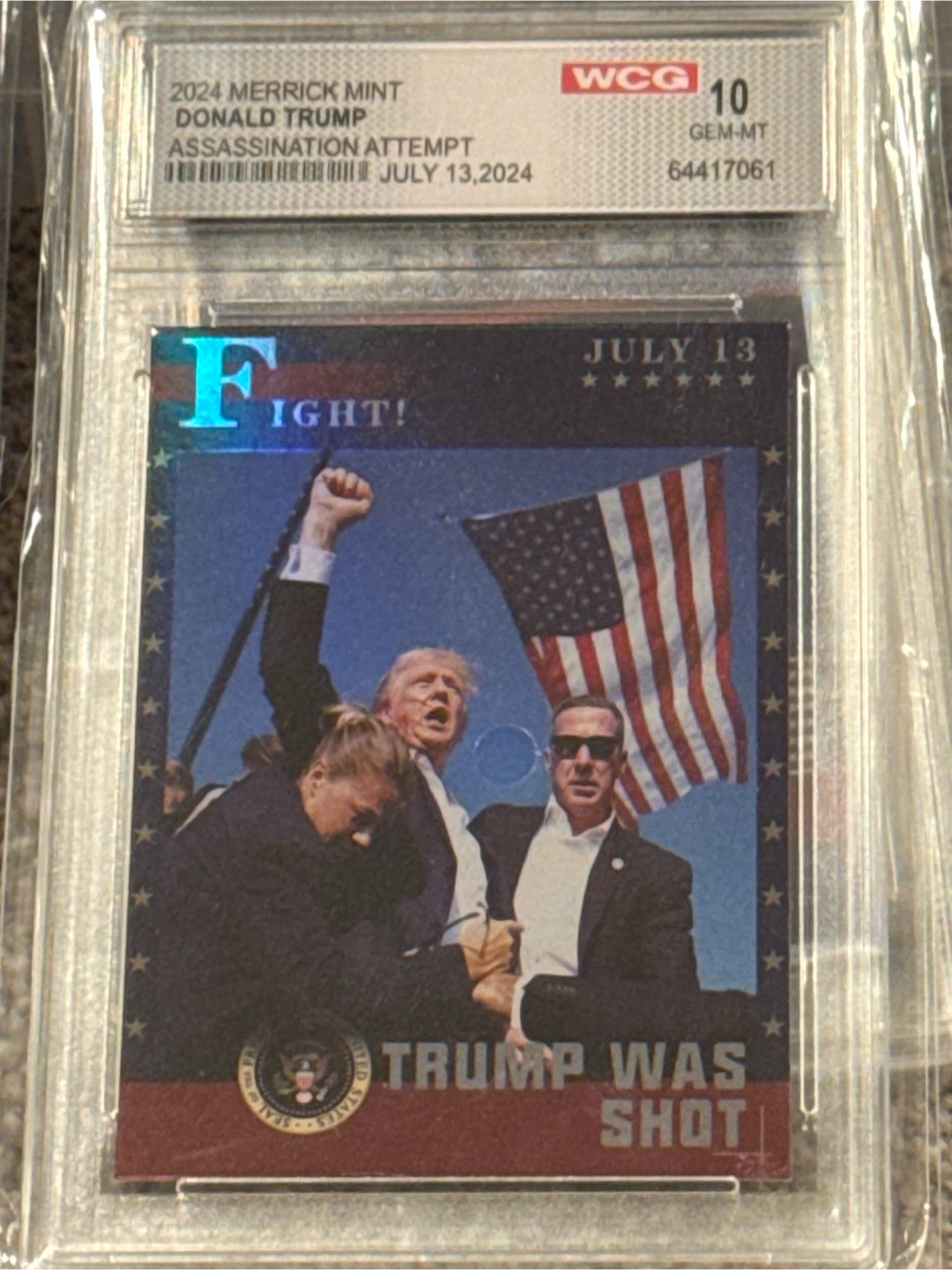 2024 Merrick Mint Donald Trump Assassination Attempt Card