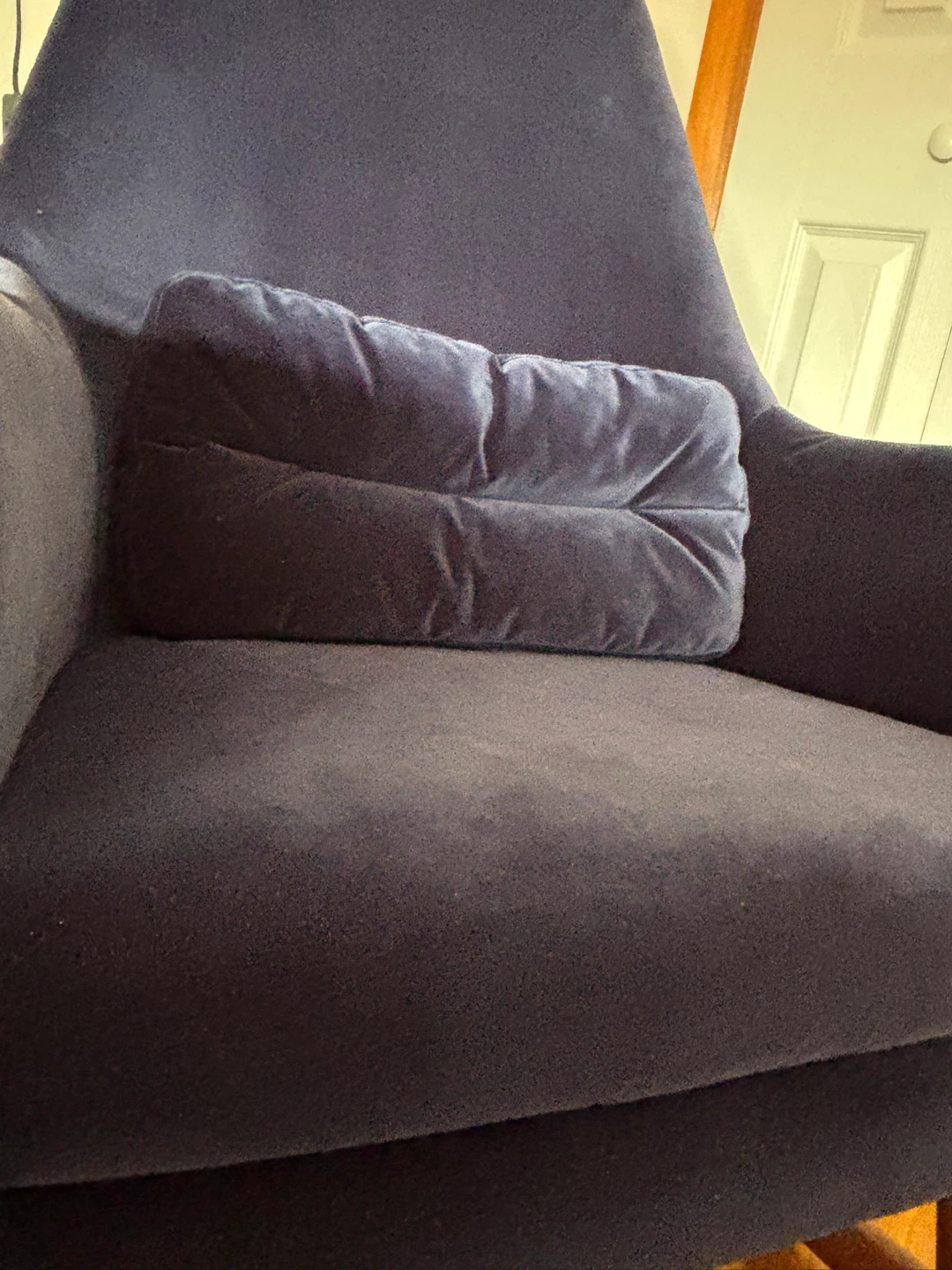 CB2 SAIC Quantam navy blue rocking chair - photo 2