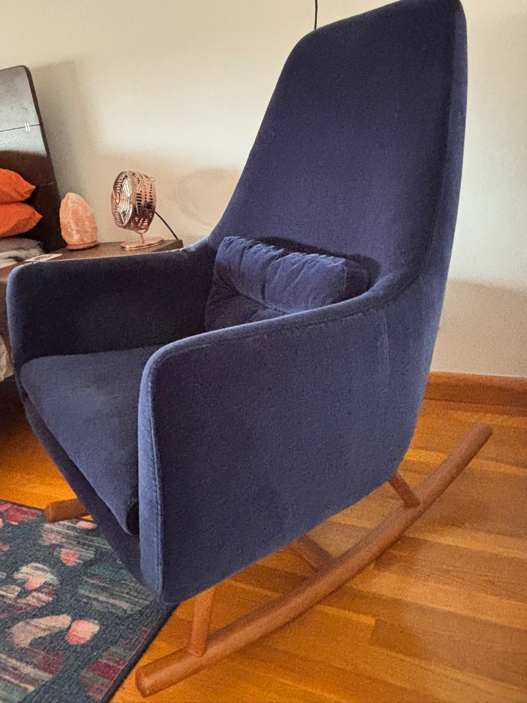 CB2 SAIC Quantam navy blue rocking chair - photo 3