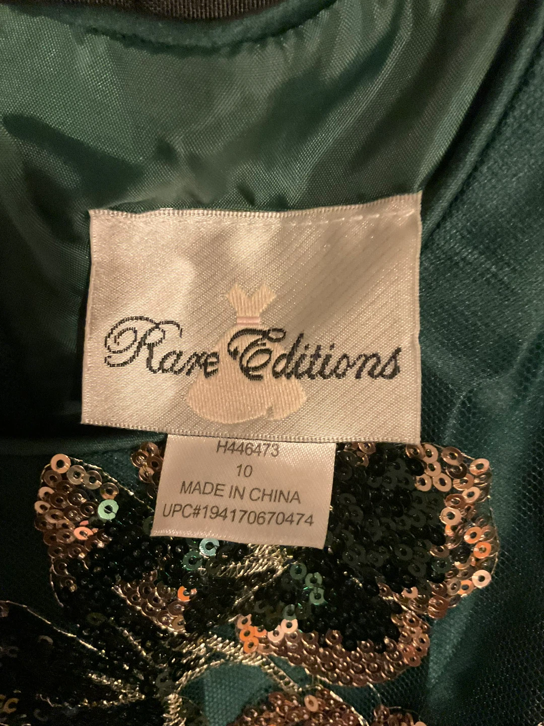 Rare Editions Green Dress Size 10 - photo 3