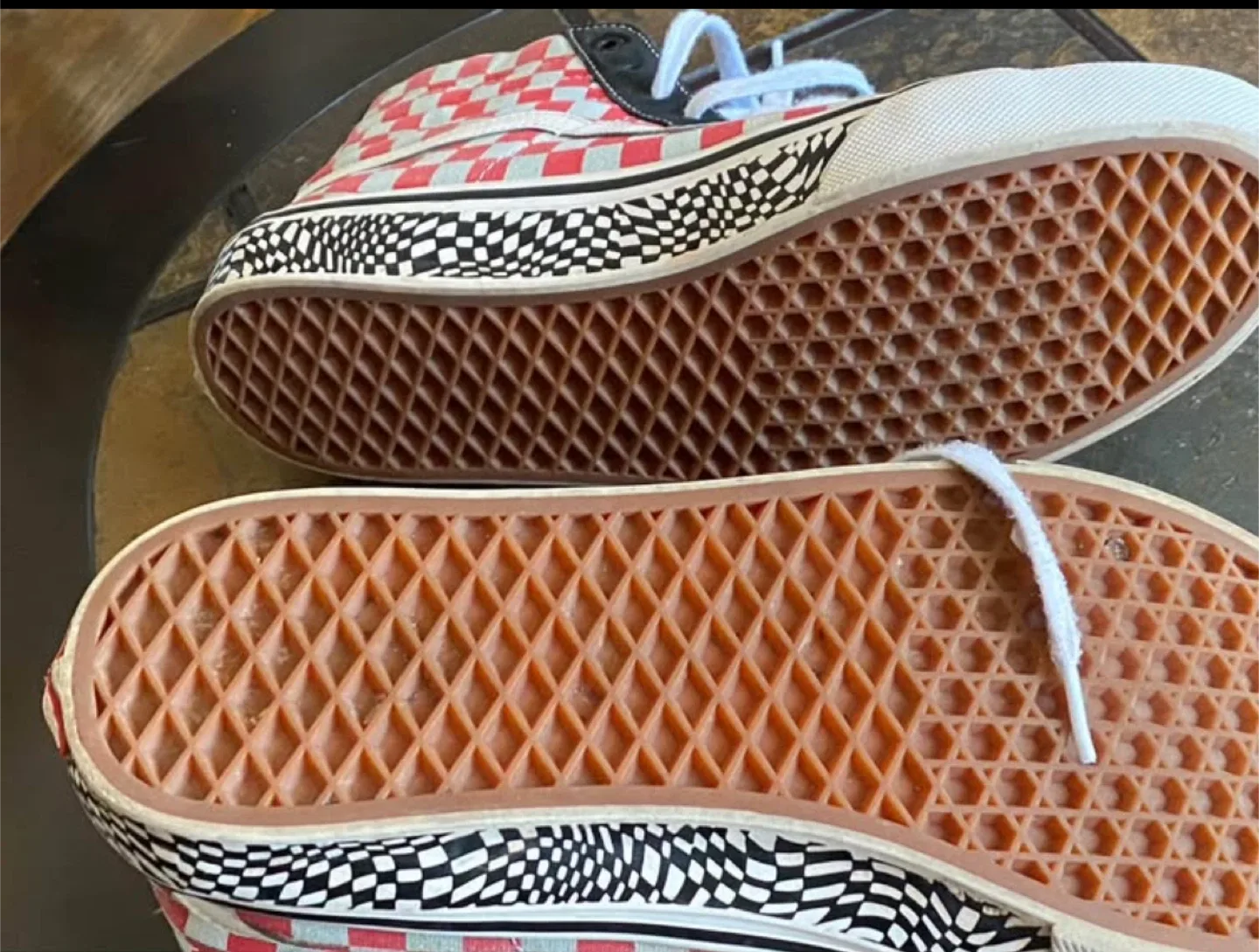 Vans Sk8-Hi Red/Grey Checkerboard, US Men's 13 image indicator(5)