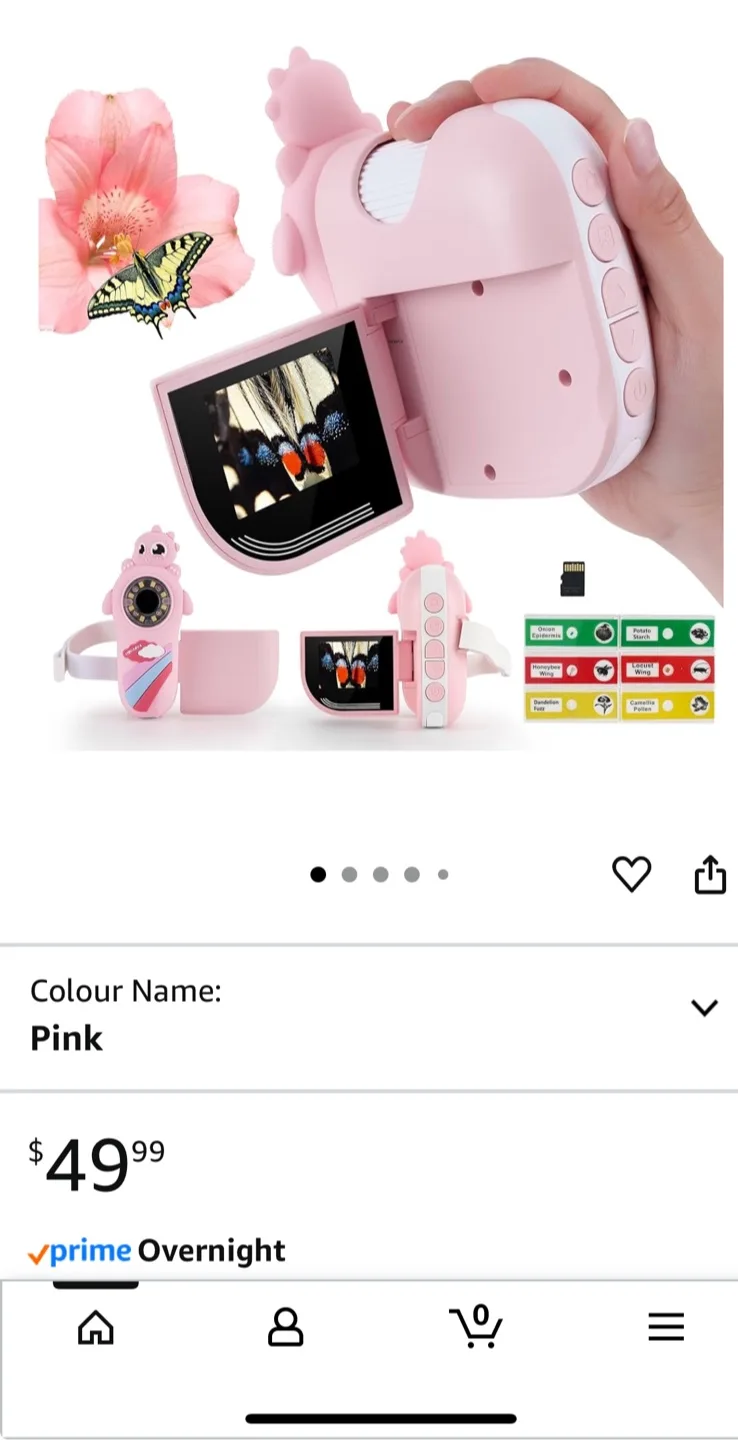 TINYLENS Dino Kids Microscope - Pink image indicator(2)