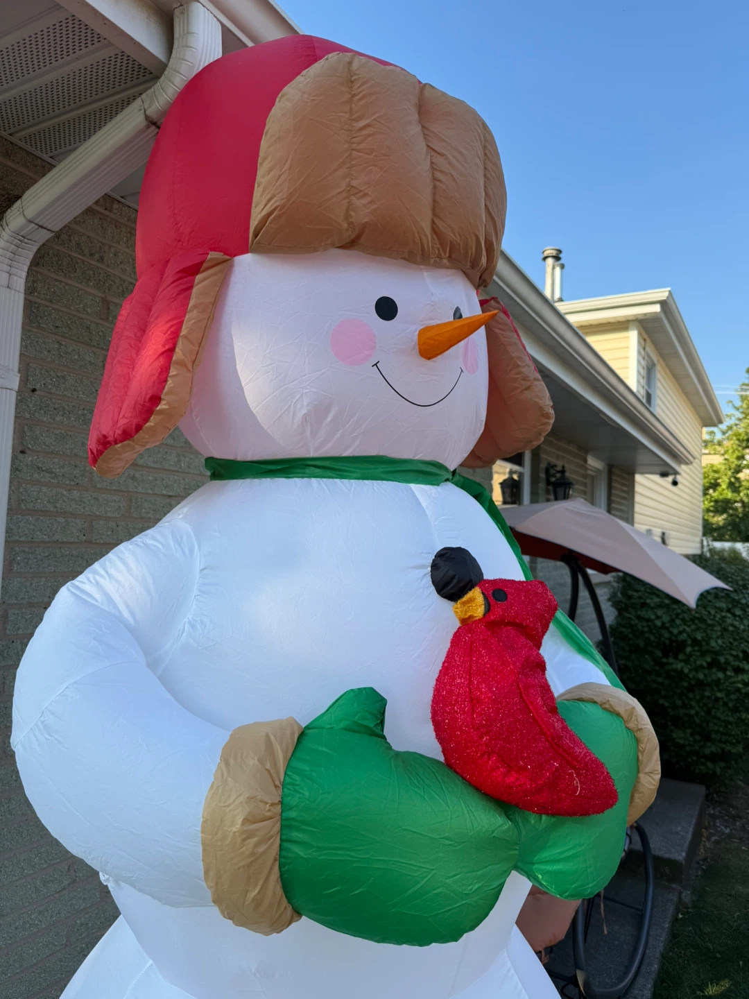 Christmas Inflatable Snowman&Cardinal light check more pictures - photo 3