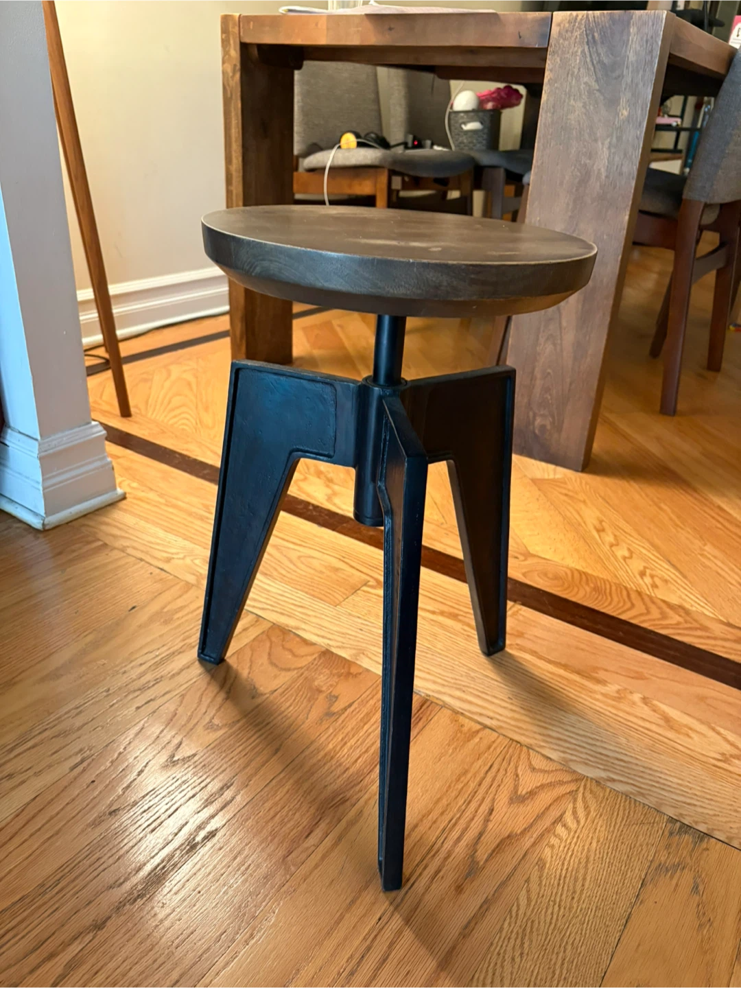 CB2 Industrial Style Adjustable Stool