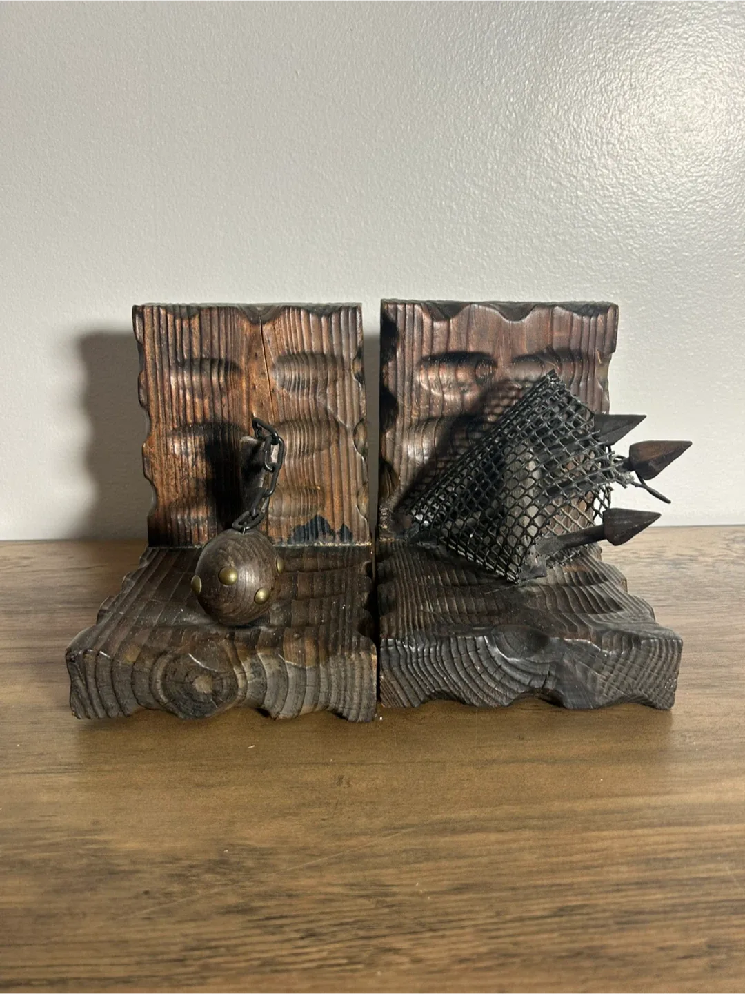 Medieval Style Wooden Bookends - Steal Deal! image indicator(5)