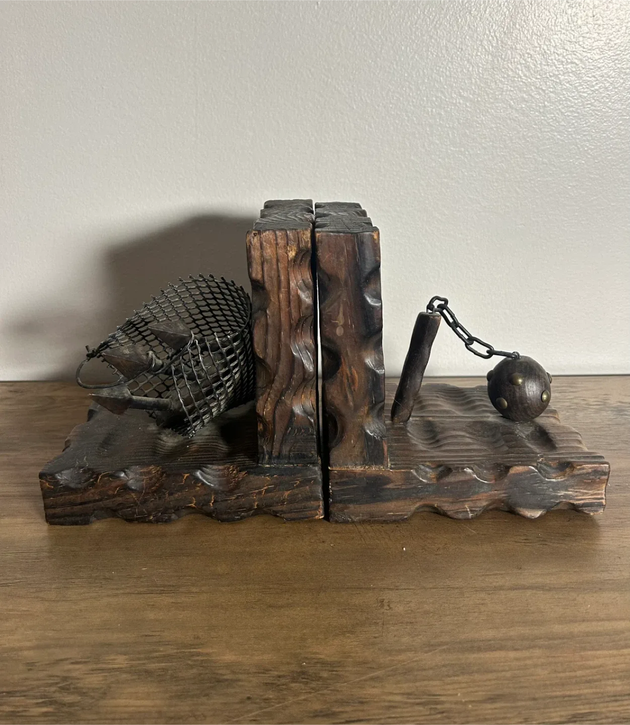 Medieval Style Wooden Bookends - Steal Deal! image indicator(4)