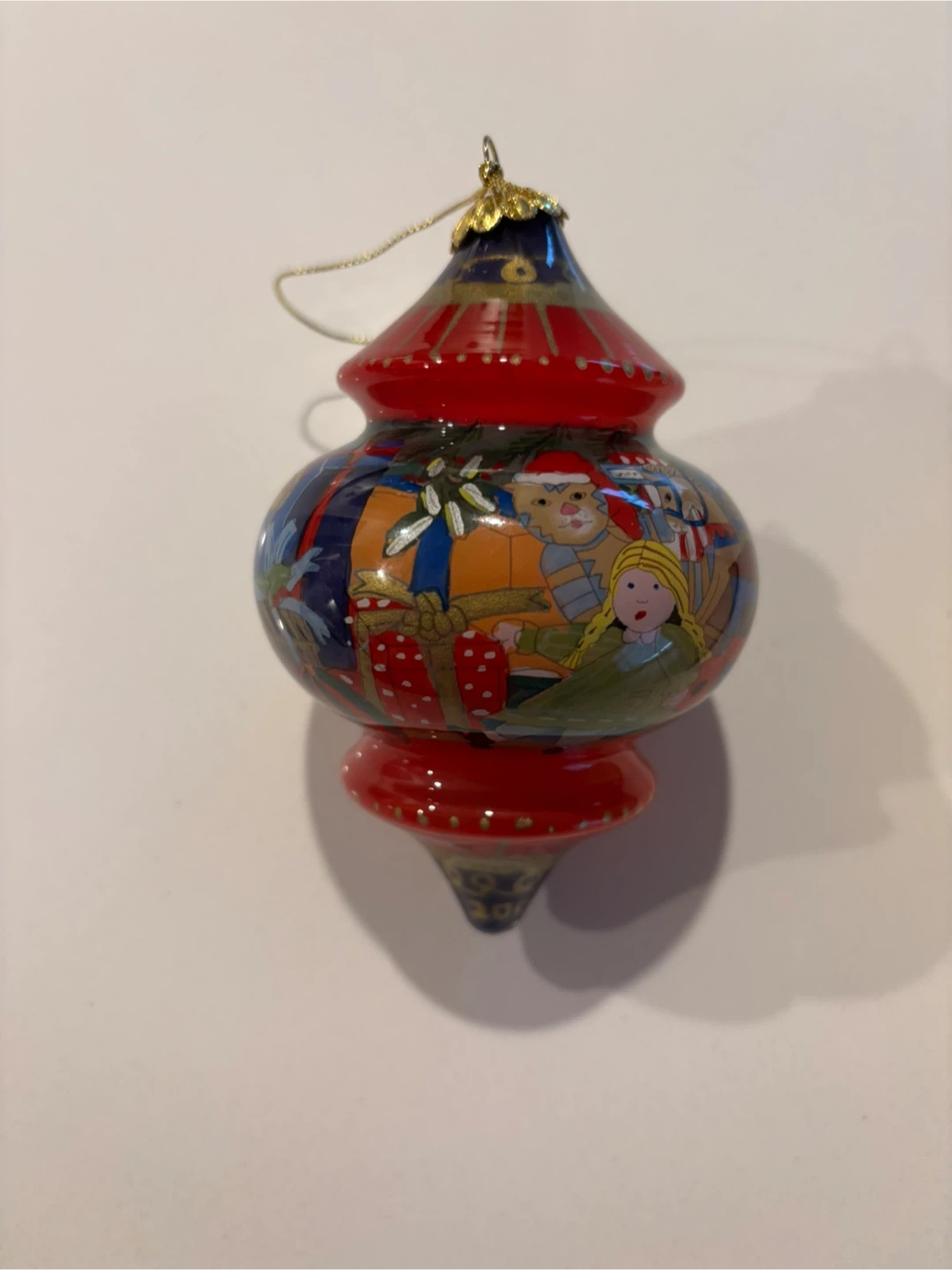 Pier 1 20033 Li Bien Hand Painted Glass Ornament For Sale
