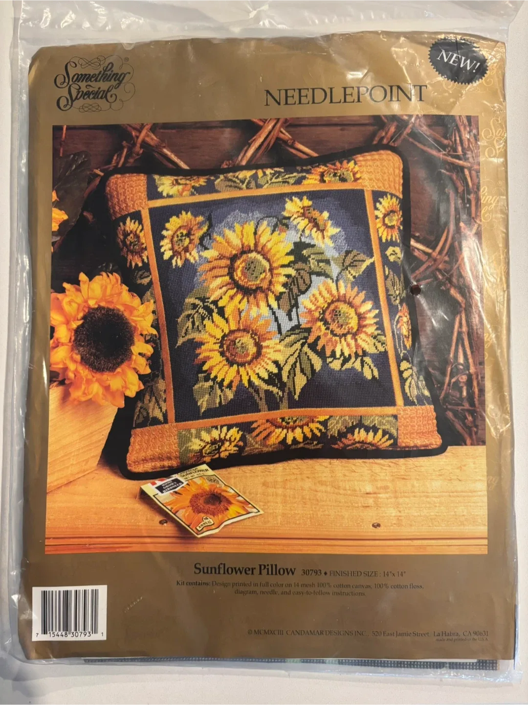 Something Special Sunflower Pillow Needlepoint Kit For Sale thumbnail