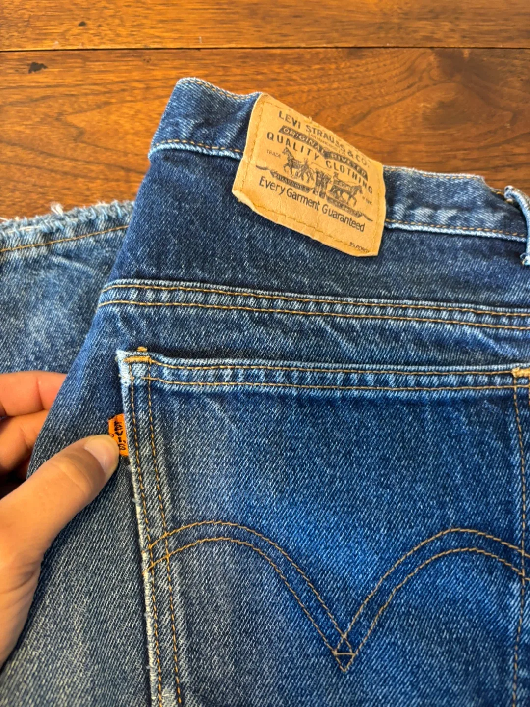 Vintage Orange Tab Levi Strauss & Co. Blue men’s Jeans image indicator(2)