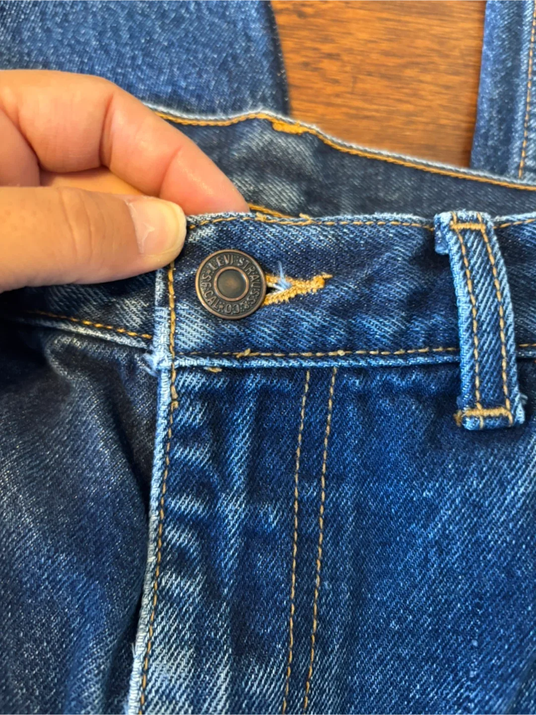 Vintage Orange Tab Levi Strauss & Co. Blue men’s Jeans image indicator(9)