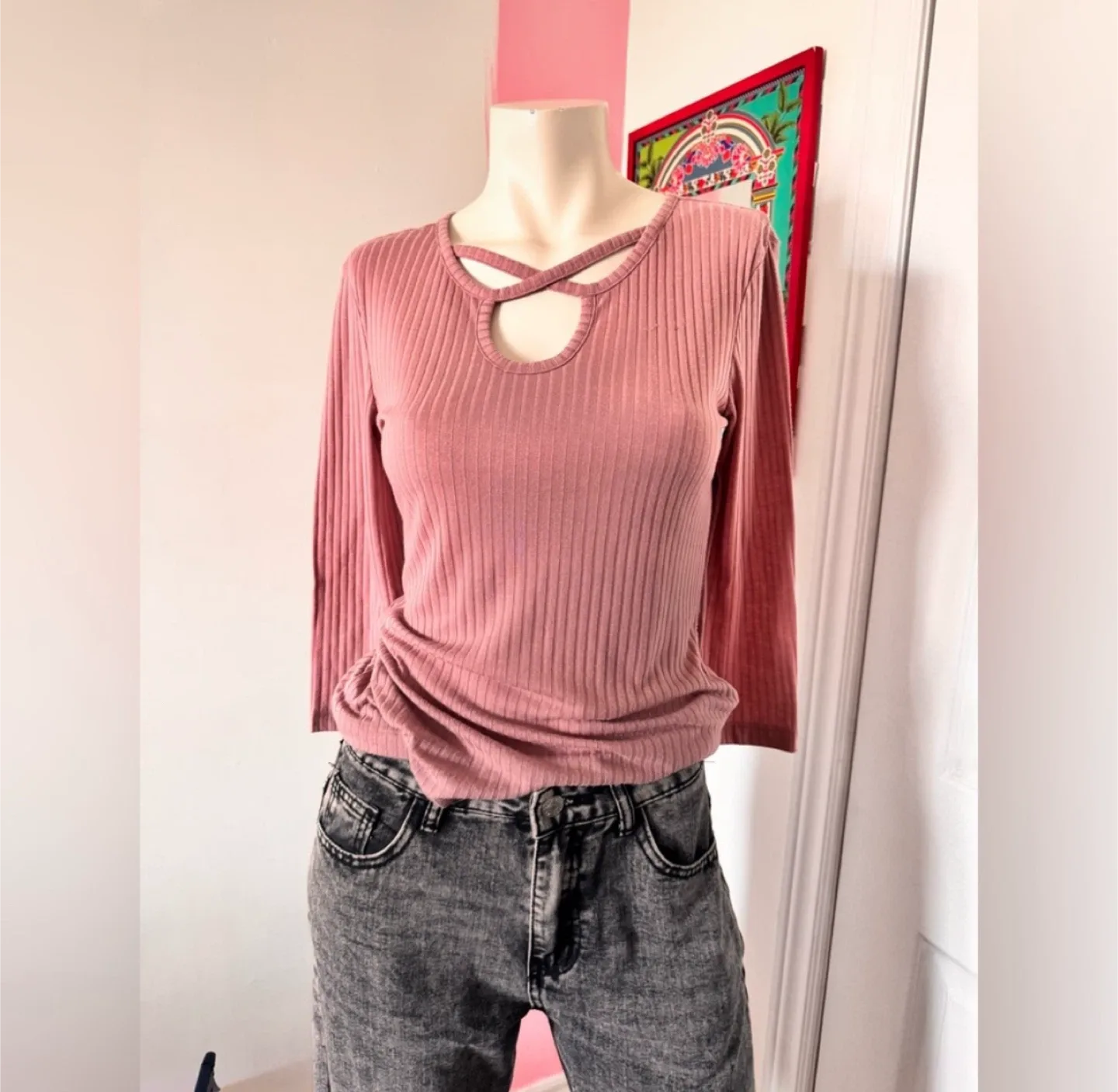 Suzy Shier Long Sleeve Pink Women’s Shirt thumbnail