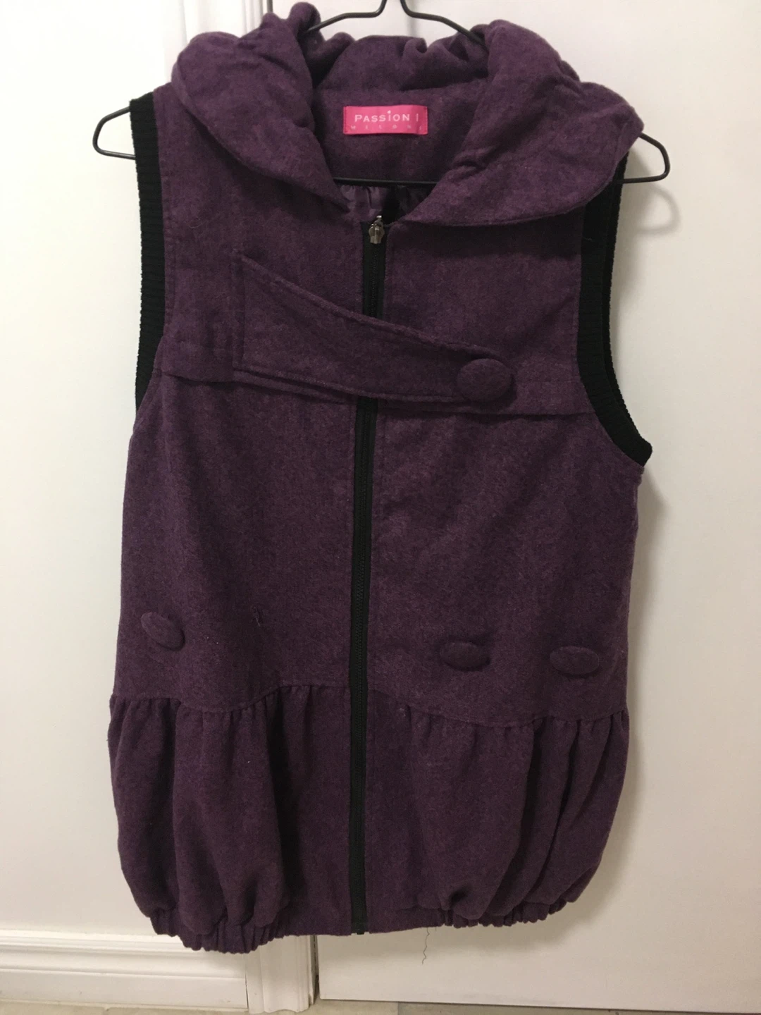 🧡Purple sleeveless flowy buttoned women small casual wear party