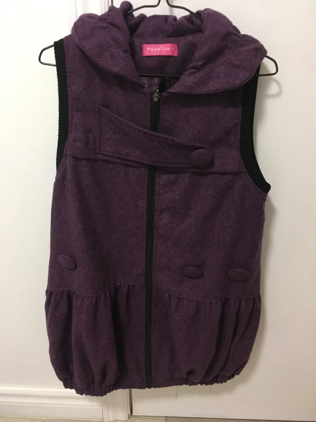 🧡Purple sleeveless flowy buttoned women small casual wear party thumbnail