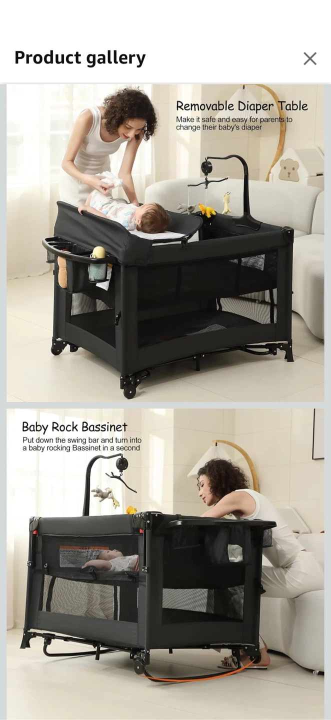 5-in-1 Bassinet/Playpen - In Great Condition - photo 3
